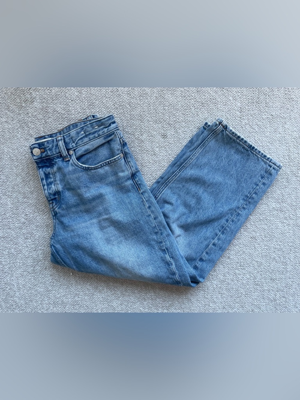 Madewell The Petite Darted Barrel-Leg Jeans, Dobbins Wash, Size 26P - Picture 2 of 12